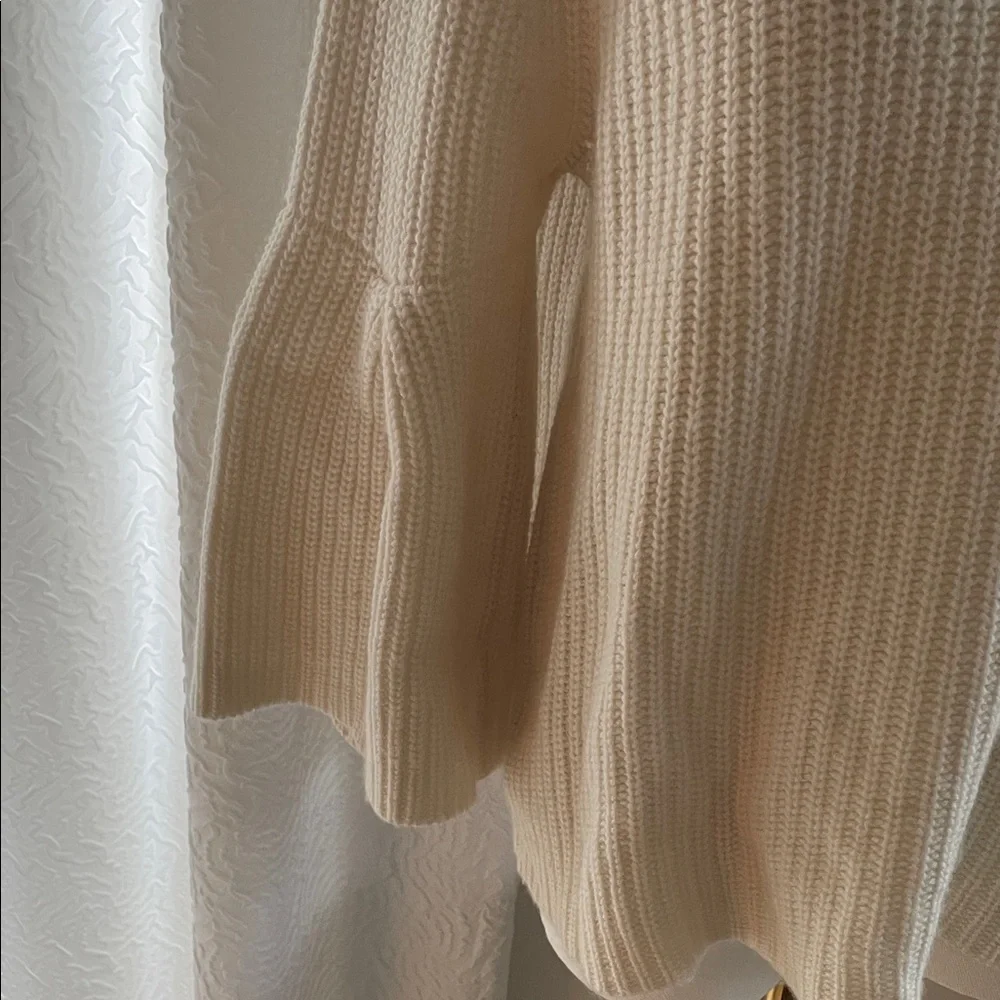 Joie Cream Sweater Medium Cashmere Wool - Picture 4 of 7